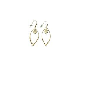 TAI Circle Drop Earrings in Gold & Pale Pink New